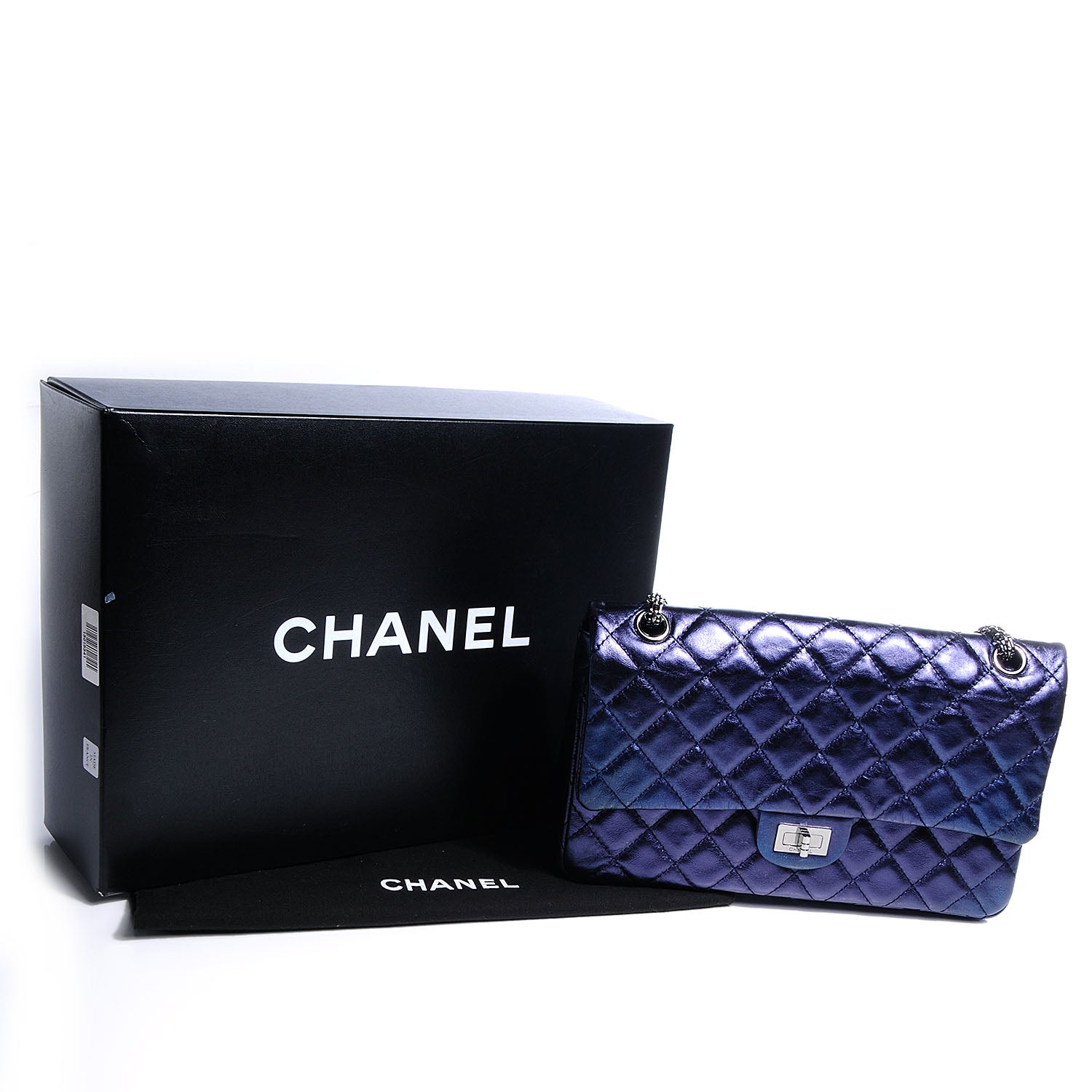 Chanel Calfskin 2.55 Reissue 226 Flap Metallic Blue 5 of 9