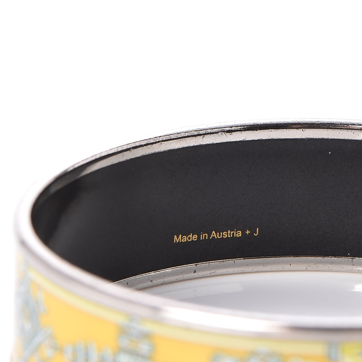 Hermes Enamel Printed Wide Birds Bracelet 65 4 of 5