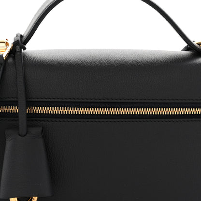 Loro Piana Grained Calfskin L23 Extra Bag  Blue Navy Sun Gold 8 of 11