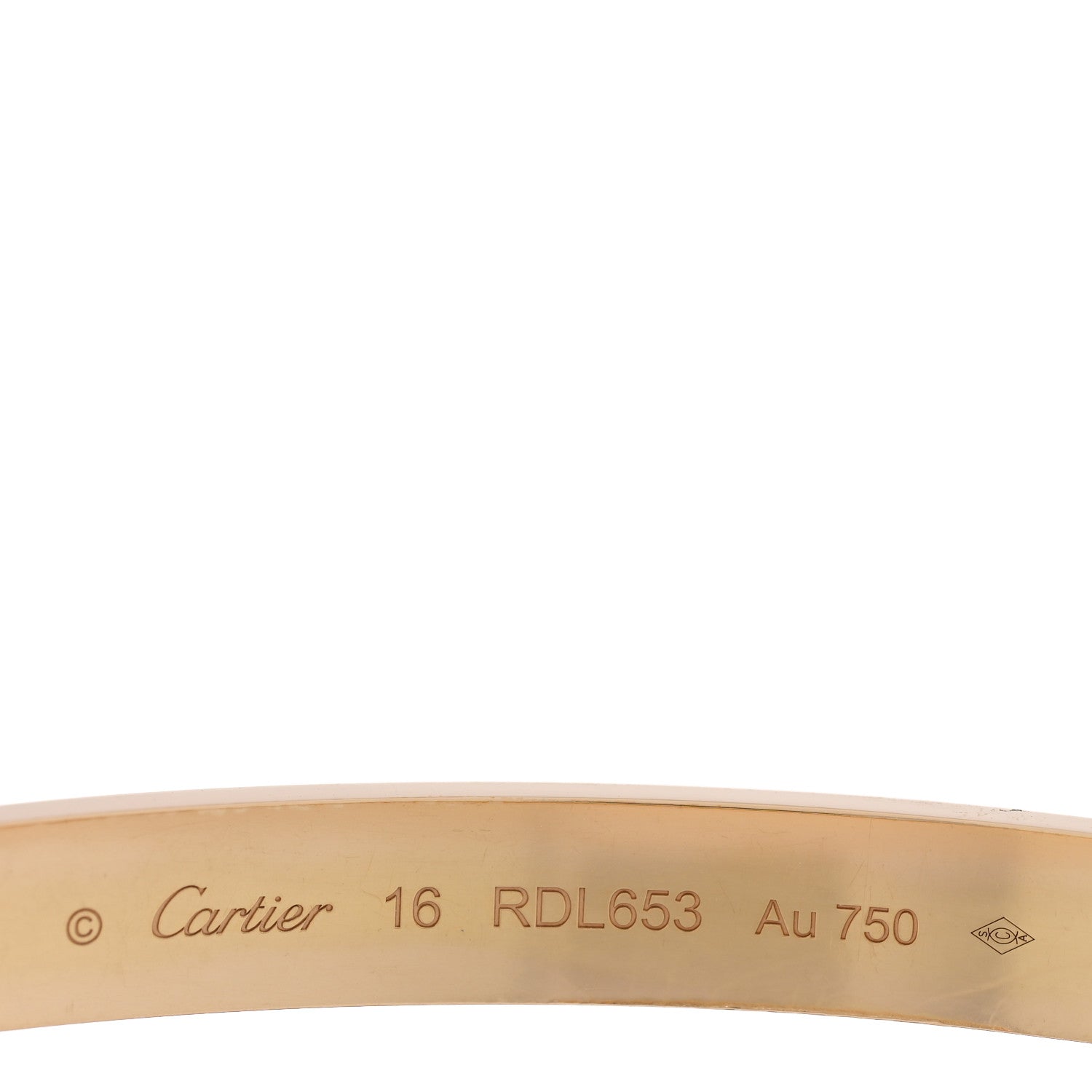 Cartier 18K Yellow Gold LOVE Bracelet 16 7 of 7