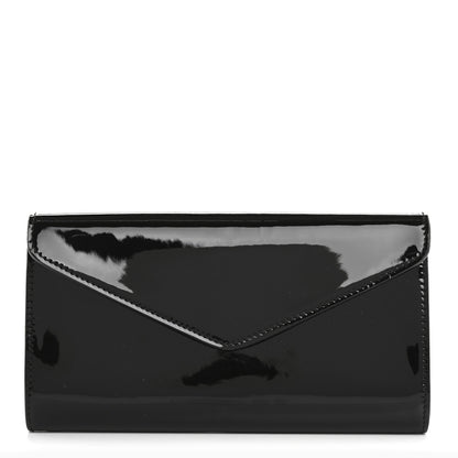 Saint Laurent Patent Y-Mail Zip Around Wallet Black 1 of 12
