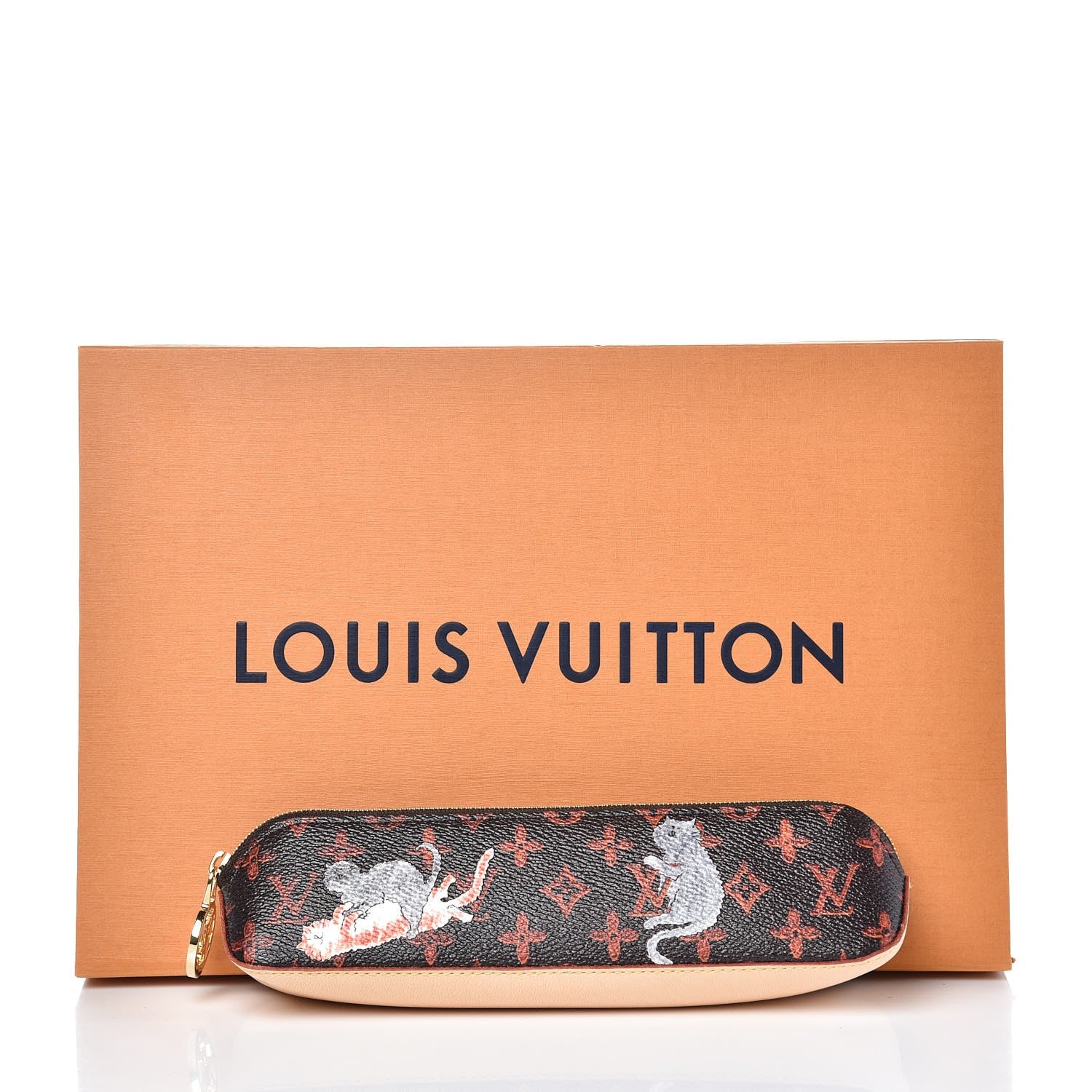 Louis Vuitton Catogram Elizabeth Pouch Orange Marron 9 of 10
