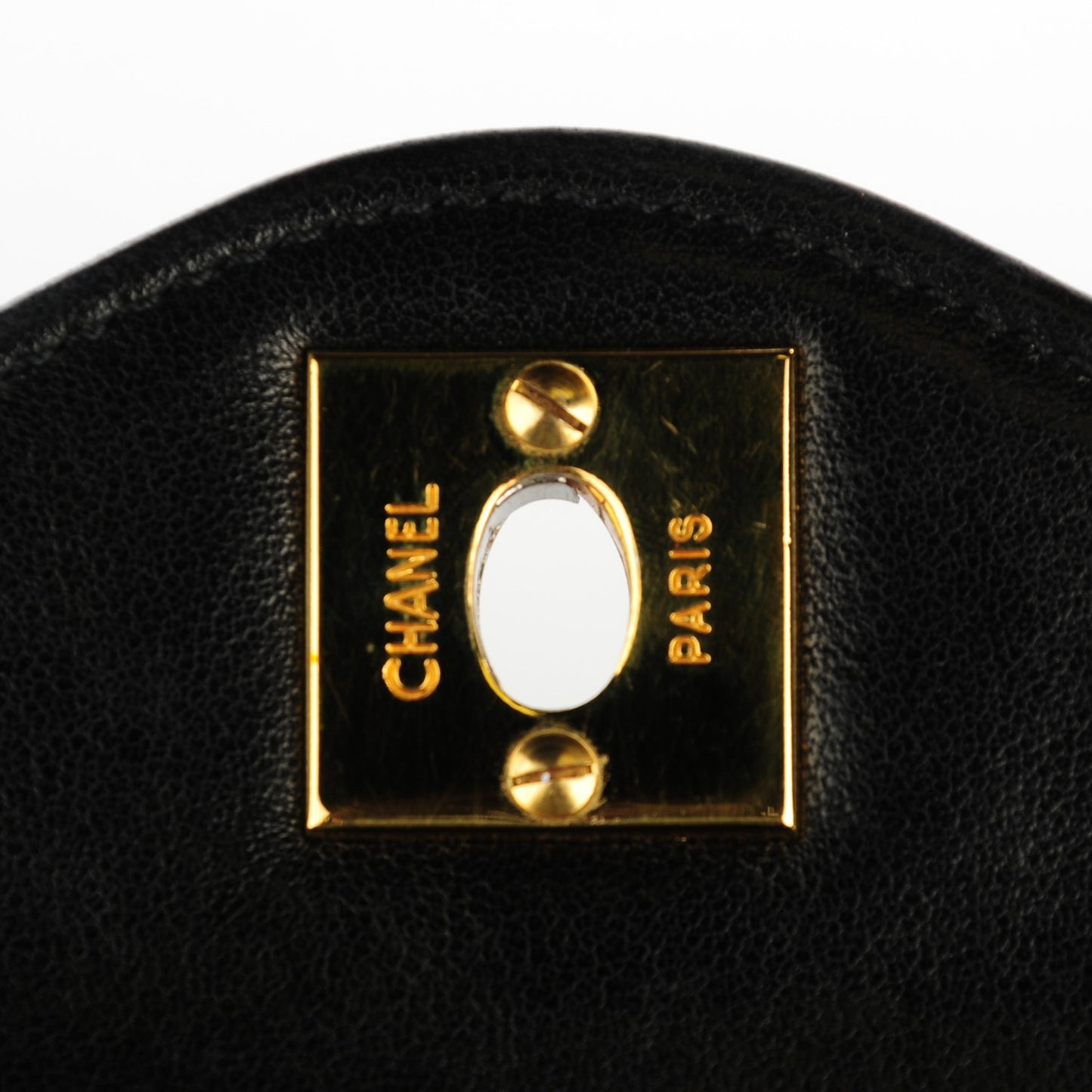 Lambskin Medium Double Flap Black