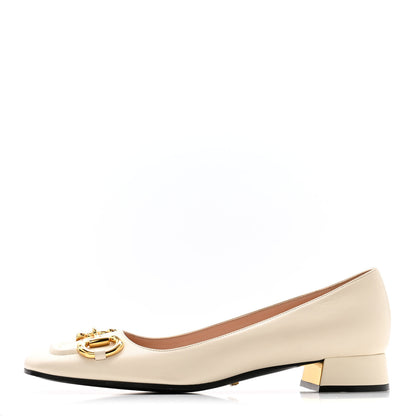 Gucci Malaga Kid Horsebit Ballet 25mm Flats 39.5 Mystic White 1 of 10