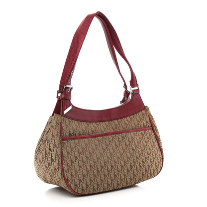 Christian Dior Monogram Street Chic Shoulder Bag Beige Red 3 of 15