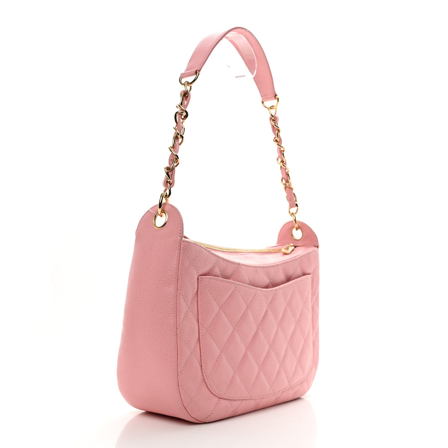 Chanel Caviar Quilted Timeless CC Shoulder Bag Pink 2 of 10