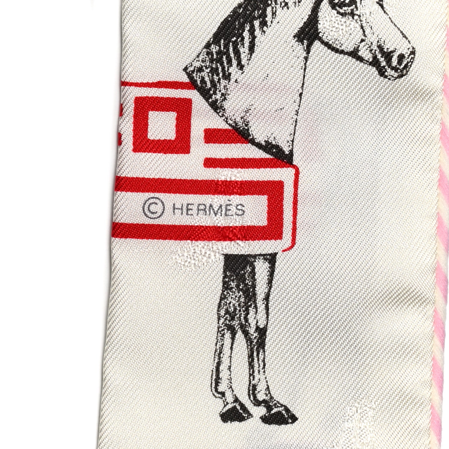 Hermes Silk Garde Robe Pop Charms Twilly White Multicolor 3 of 3