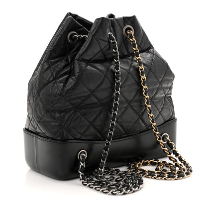 Chanel Aged Calfskin Quilted Small Gabrielle Backpack Black 3 of 10