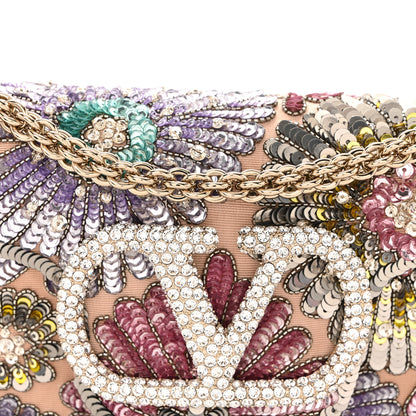 Valentino Garavani Sequin Burst Crystal Vlogo Embroidered Small Loco Shoulder Bag Multicolor 7 of 9