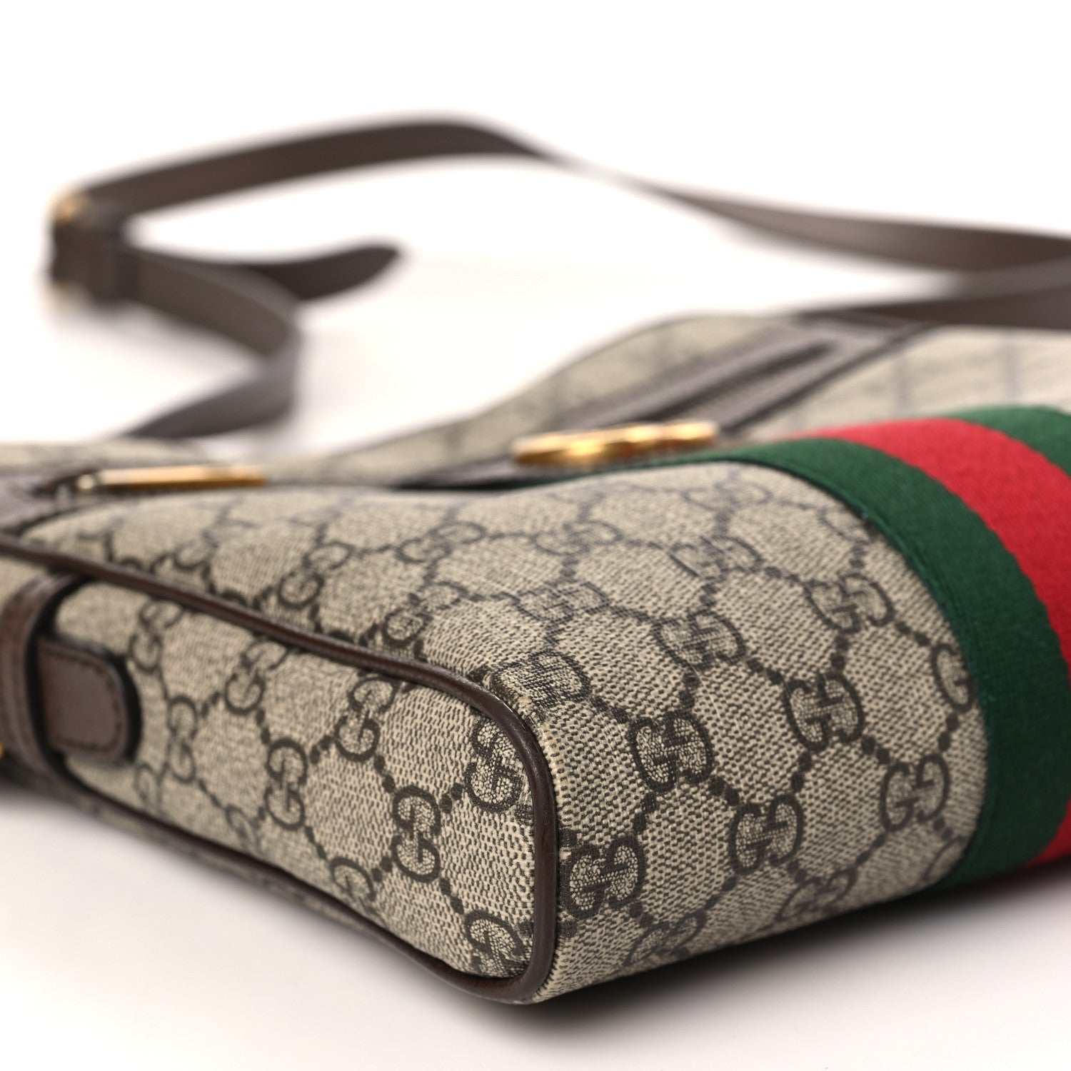 Gucci GG Supreme Monogram Web Small Ophidia Messenger Bag Brown 8 of 12