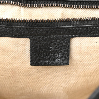 Gucci Calfskin Small GG Marmont Top Handle Bag Black 5 of 11