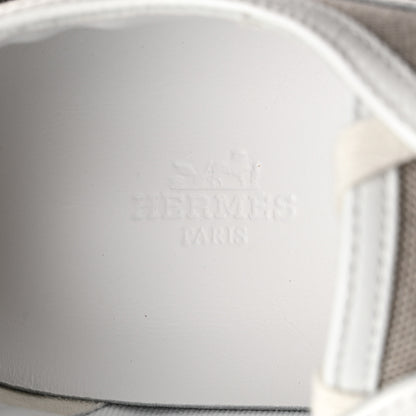 Hermes Canvas Calfskin Get Sneakers 38 Prunoir Blanc 6 of 8
