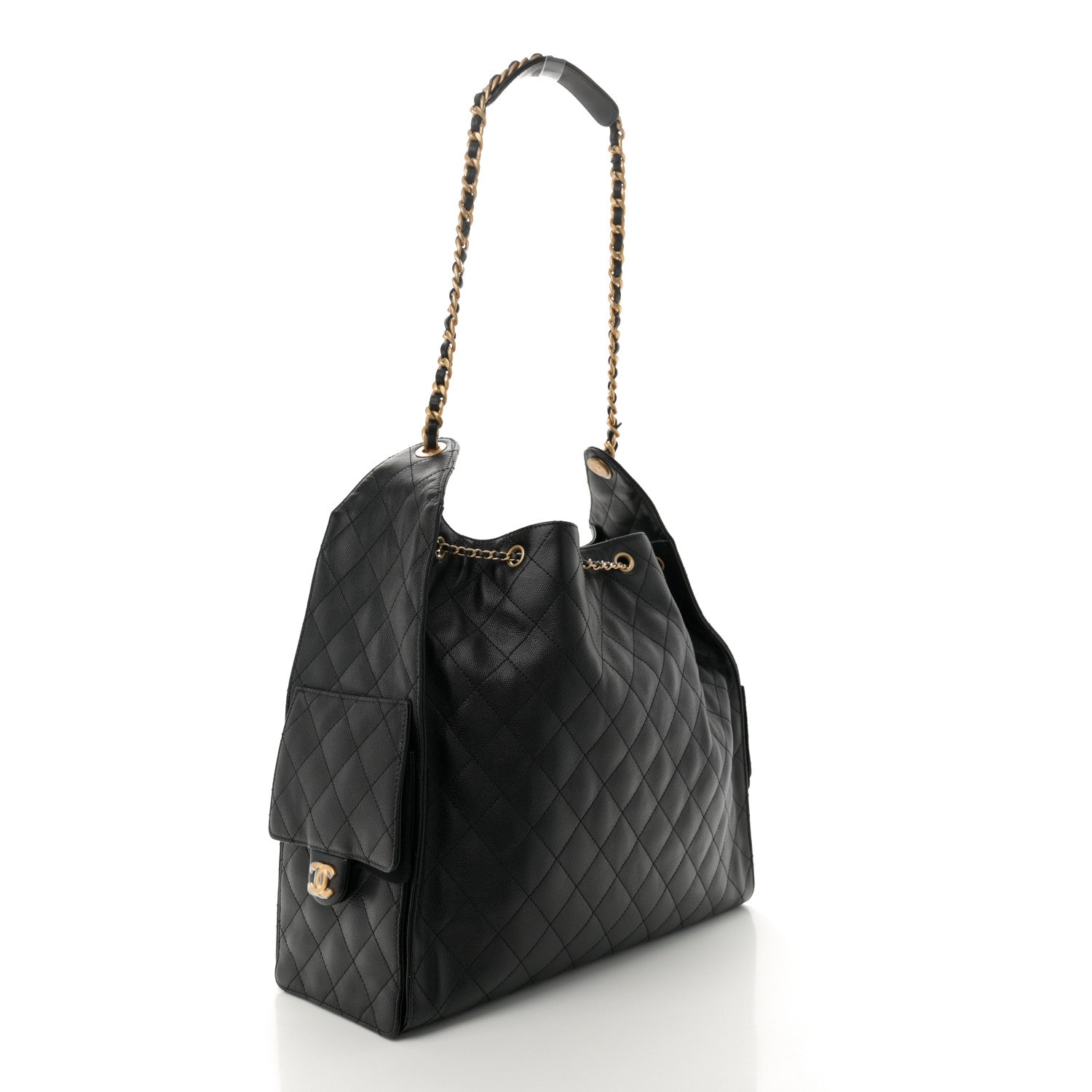 Chanel Caviar Quilted Large Chanel 25 Handbag Black 4 of 11