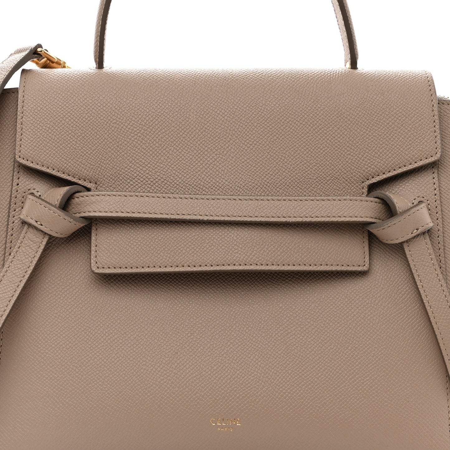 Grained Calfskin Micro Belt Bag Light Taupe