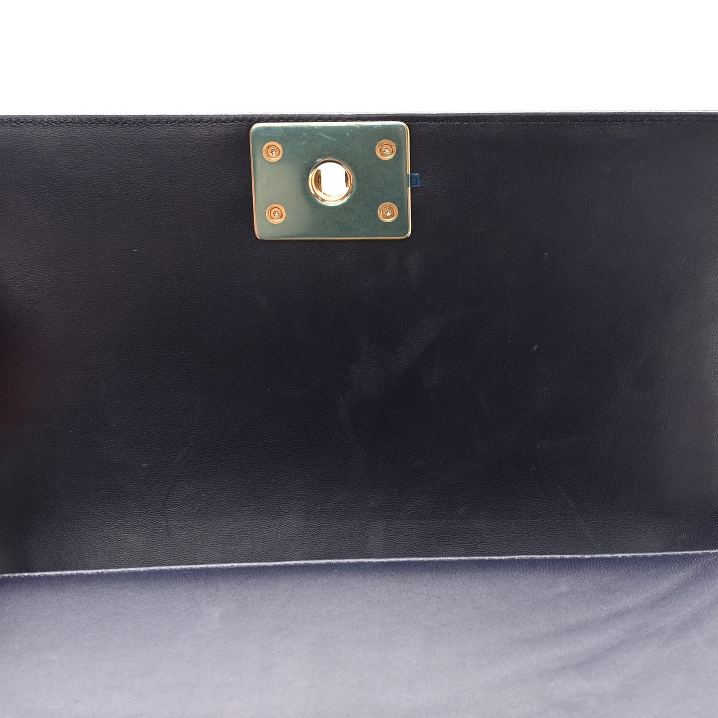 Lambskin Quilted Medium Boy Flap Dark Navy