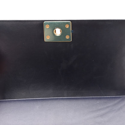 Chanel Lambskin Quilted Medium Boy Flap Dark Navy 11 of 13