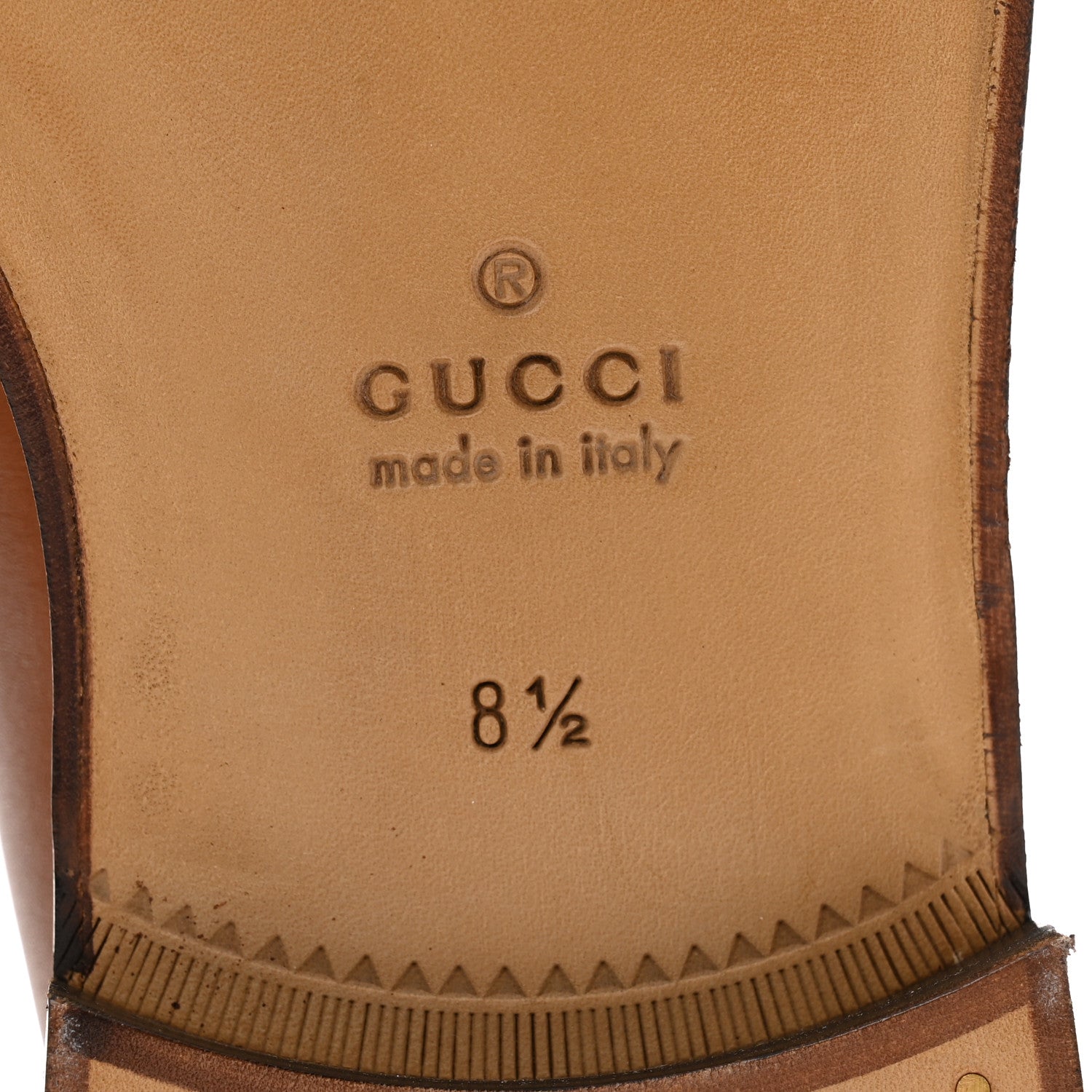 Gucci Harness Calfskin GG Tennis Embossed Mens Horsebit Loafers 8.5 Dark Brown 7 of 12