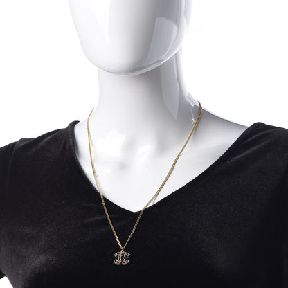 Chanel Enamel CC Necklace Black Red Gold 2 of 6