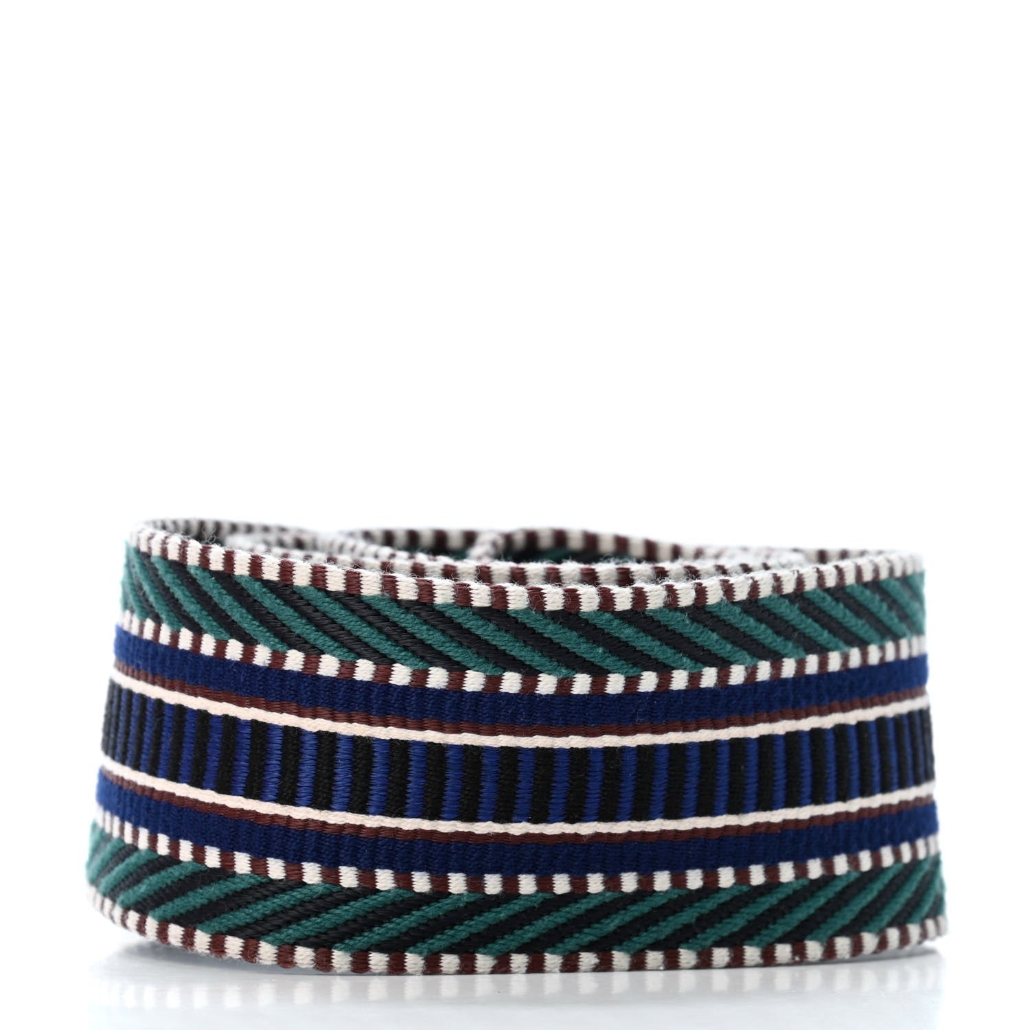 Hermes Toile Swift 50mm Sangle Cavale Shoulder Strap Malachite Bleu Electrique Black 3 of 4