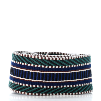 Hermes Toile Swift 50mm Sangle Cavale Shoulder Strap Malachite Bleu Electrique Black 3 of 4