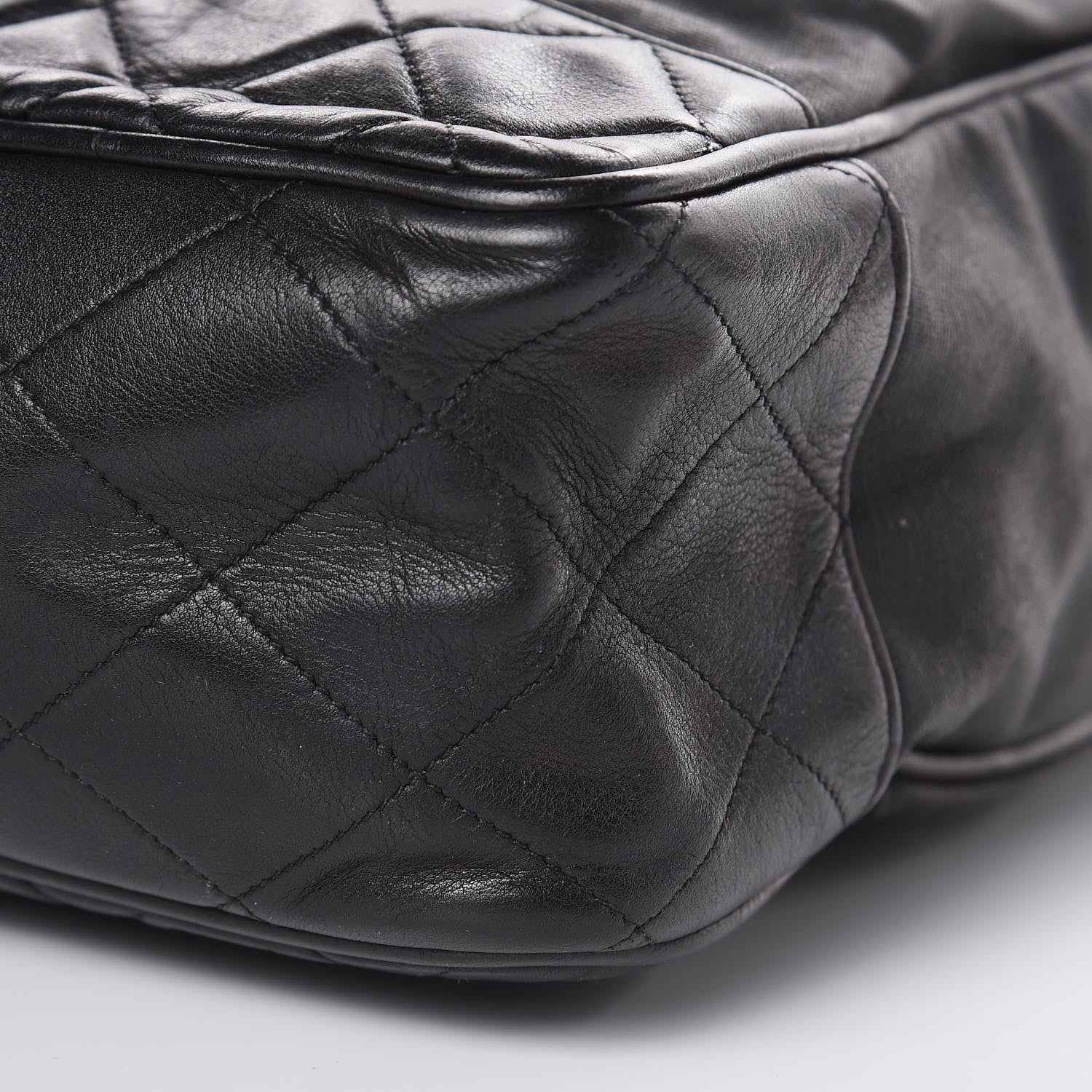 Chanel Canvas Calfskin Shopping Tote Black 15 of 15