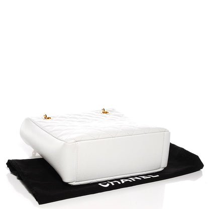 Chanel Caviar Petit Shopping Tote PST White 4 of 7