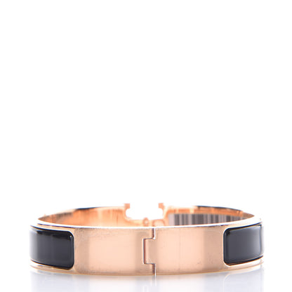 Hermes Enamel Narrow Clic Clac H Bracelet PM Black 3 of 5