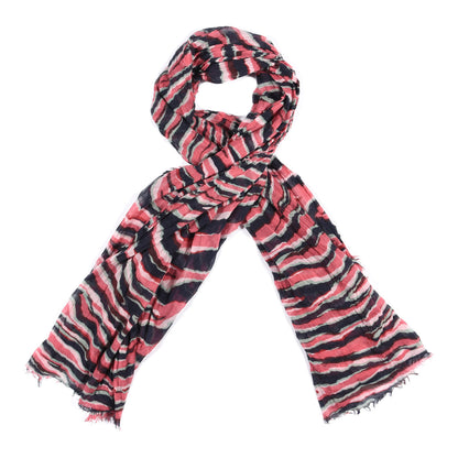 Louis Vuitton Silk Wool Zebra Shawl Pink Black 1 of 5