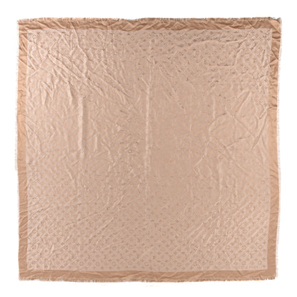 Louis Vuitton Silk Wool Monogram Denim Shawl Rose 1 of 5