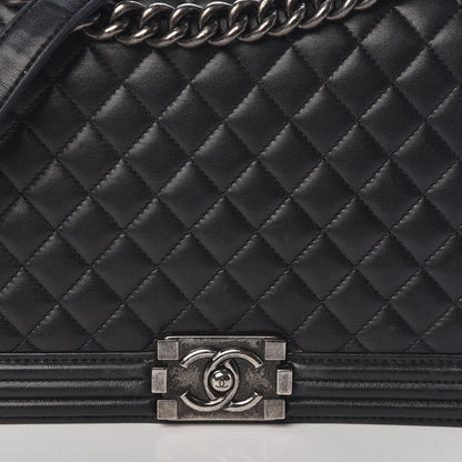 Chanel Lambskin Quilted New Medium Boy Flap Black 8 of 10