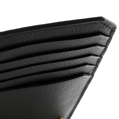 Saint Laurent Grained Calfskin Monogram 5 Fragments Zip Pouch Card Holder Black 9 of 11