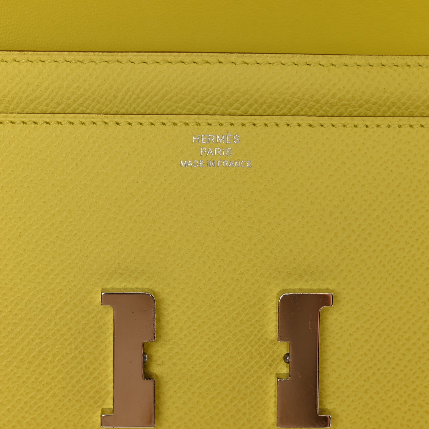 Hermes Epsom Constance Long Wallet Lime 6 of 11