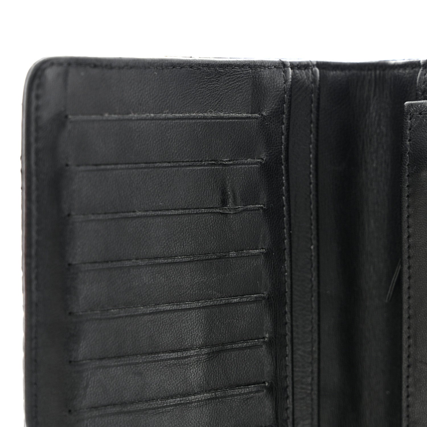 Chanel Lambskin Perforated Yen Wallet Black 12 of 14