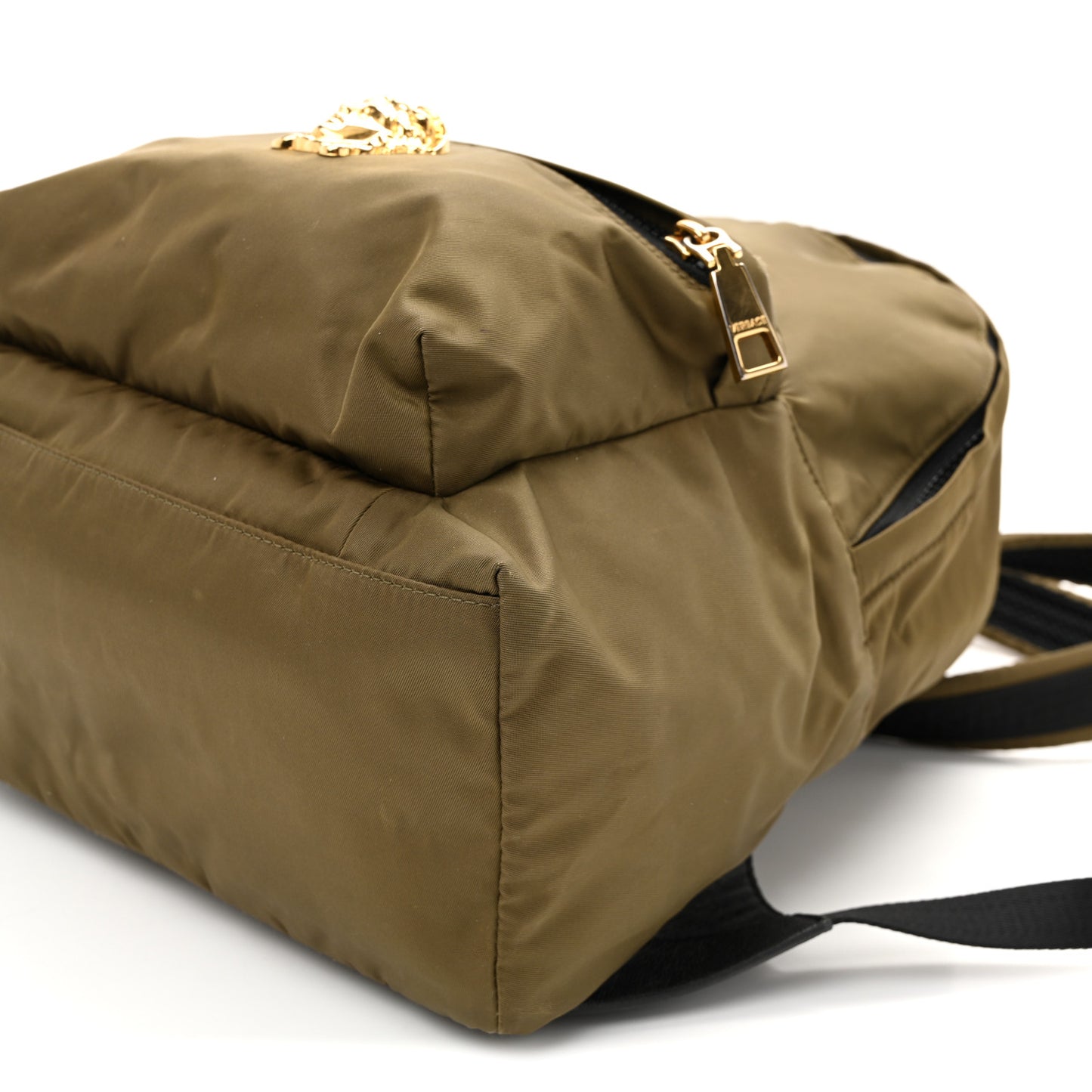 Nylon Palazzo Medusa Backpack Green