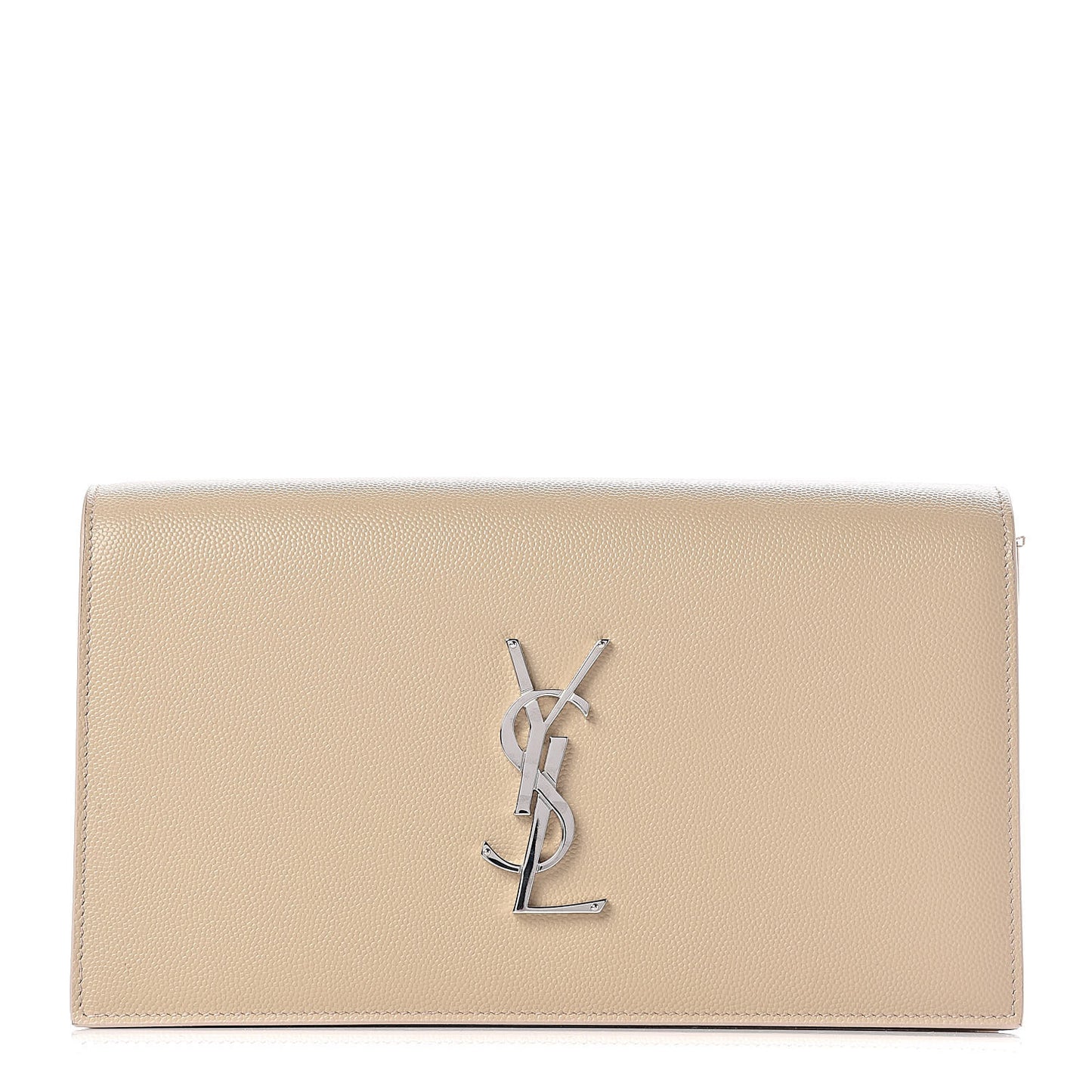 Grain De Poudre Classic Kate Monogram Clutch Nude Powder