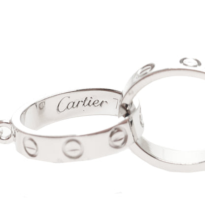 Cartier 18K White Gold Interlocking LOVE Necklace 5 of 7
