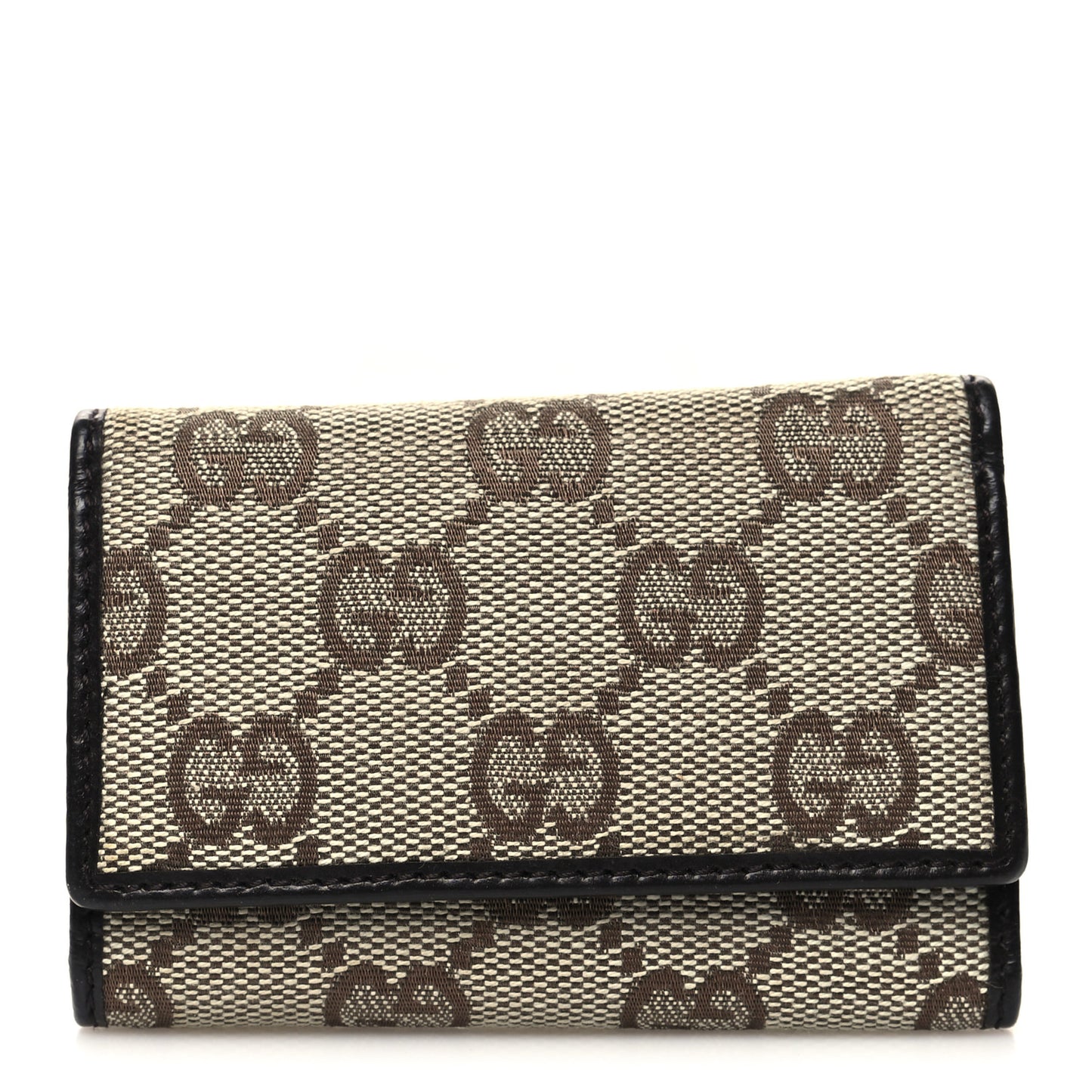 GG Monogram 6 Key Holder Case Black