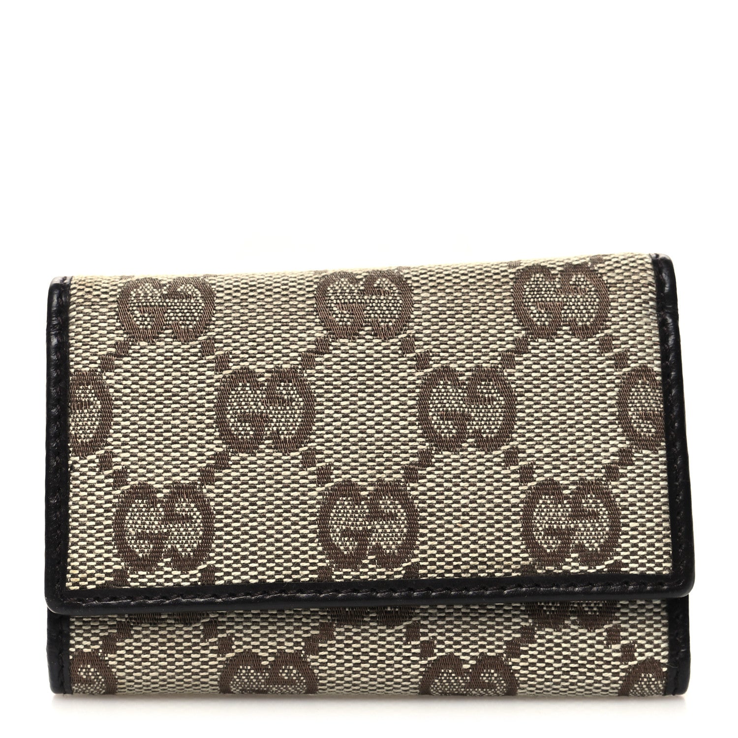 Gucci GG Monogram 6 Key Holder Case Black 1 of 11