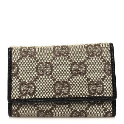 Gucci GG Monogram 6 Key Holder Case Black 1 of 11