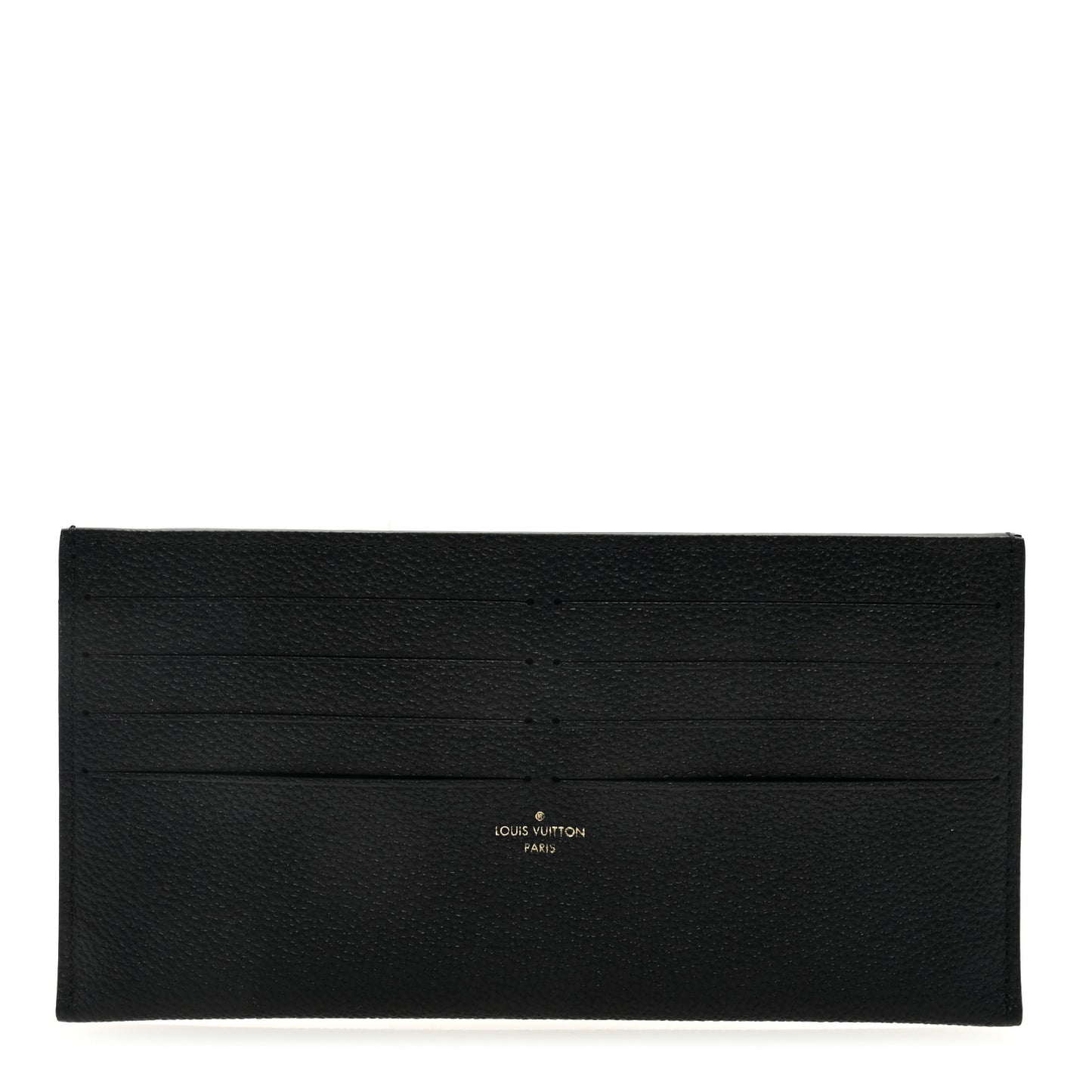 Calfskin Felicie Chain Wallet Card Holder Insert Black