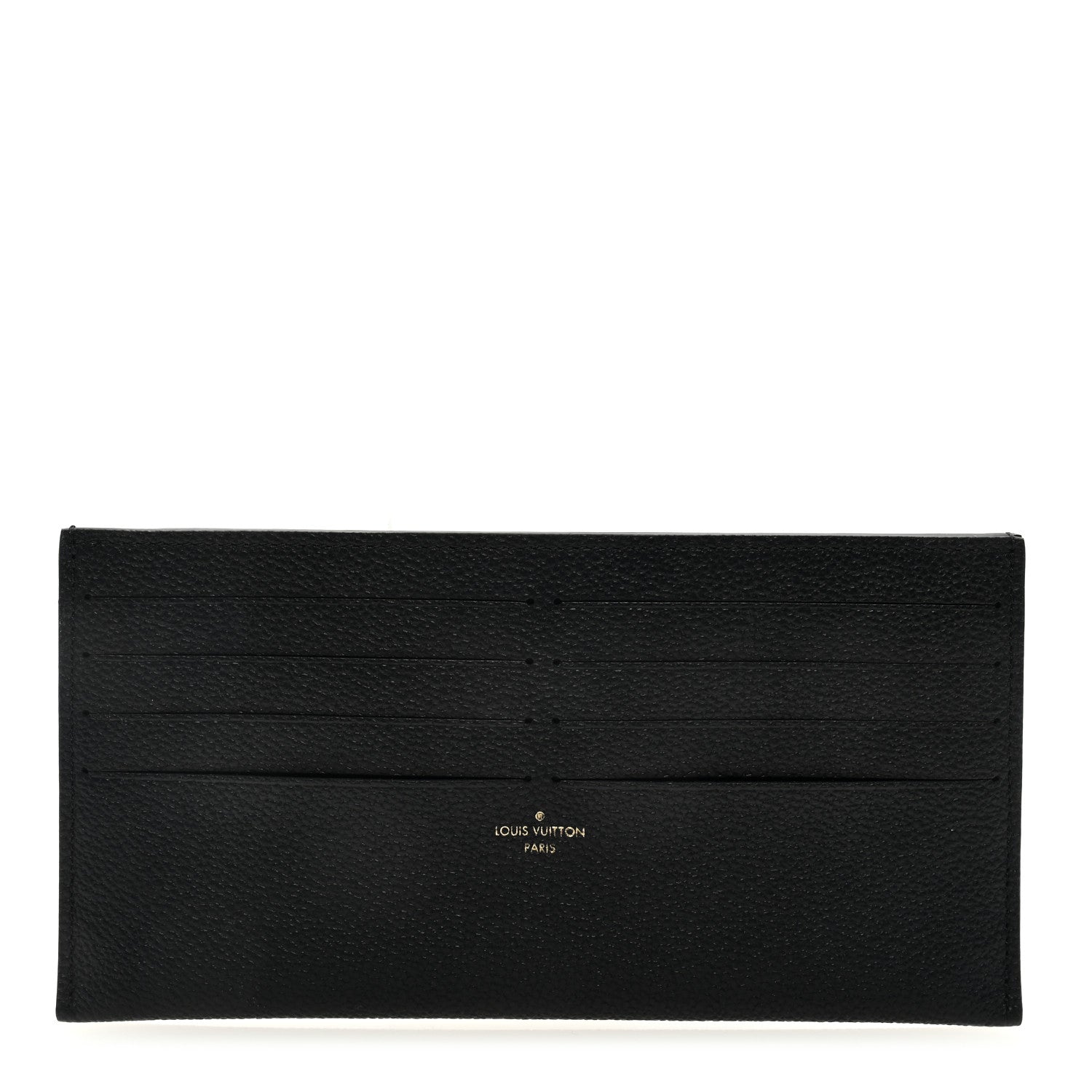 Louis Vuitton Calfskin Felicie Chain Wallet Card Holder Insert Black 1 of 6