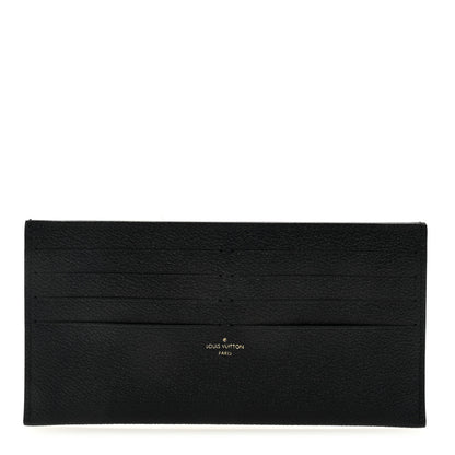 Louis Vuitton Calfskin Felicie Chain Wallet Card Holder Insert Black 1 of 6