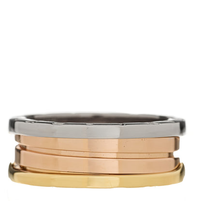 Bulgari 18K Rose White Yellow Gold B.Zero1 Three-Band Ring 60 9 3 of 6
