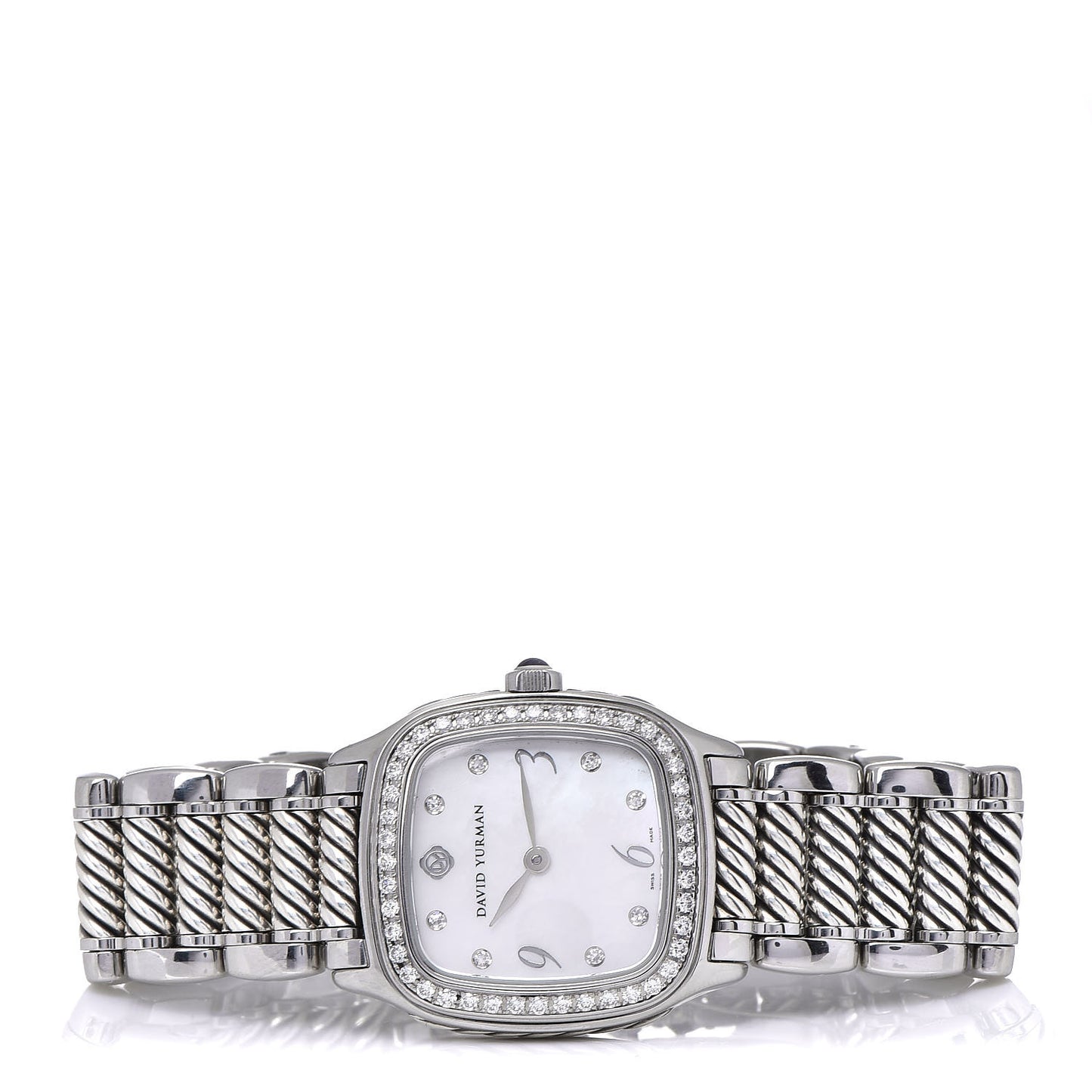 Stainless Steel Diamond Bezel Mother of Pearl 25mm Thoroughbred Quartz Watch
