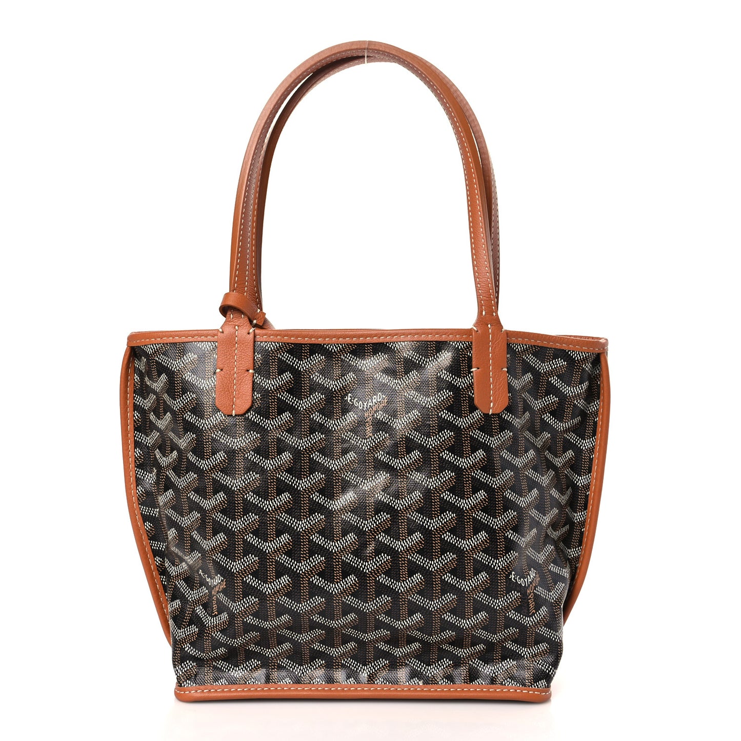 Goyardine Reversible Mini Anjou Black Gold