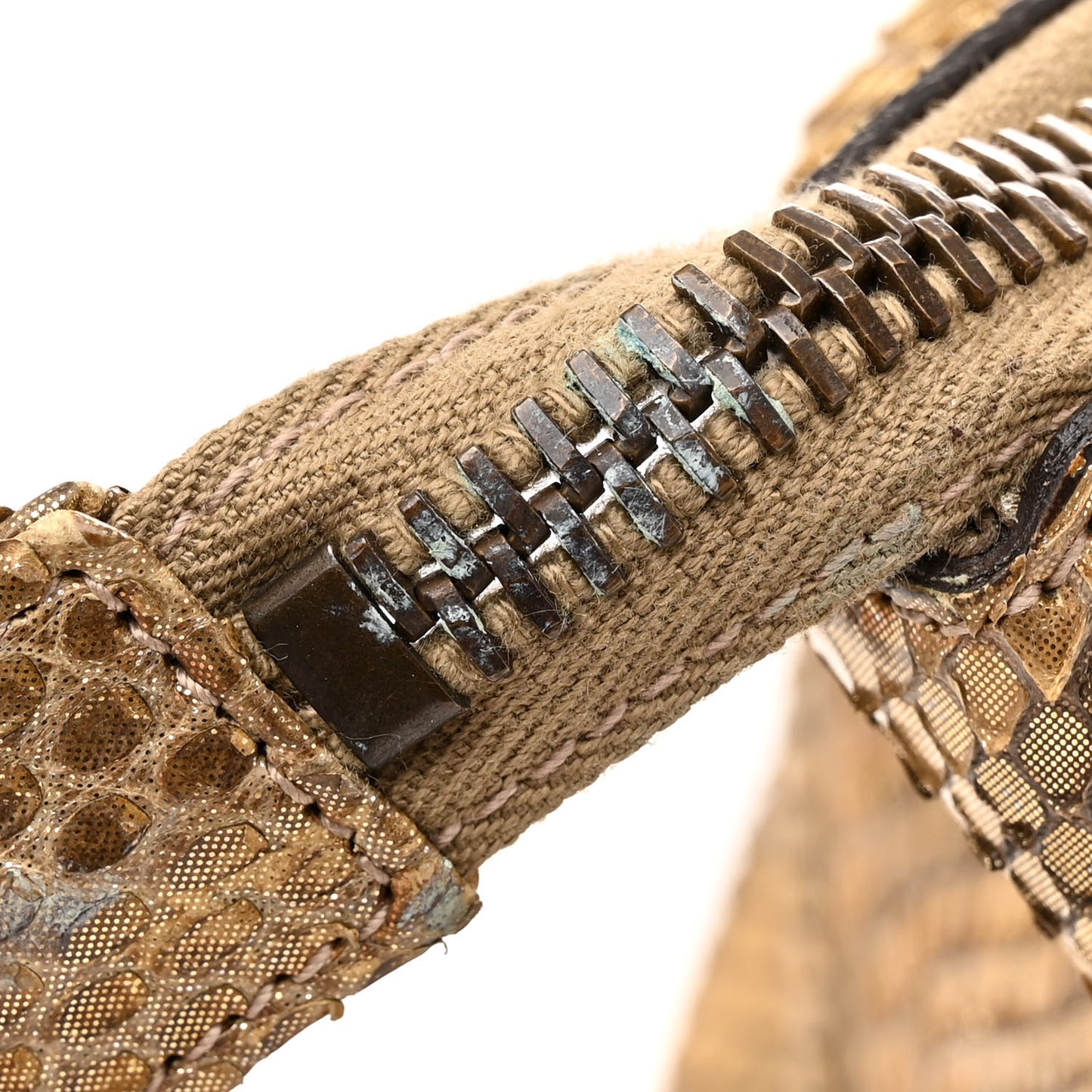 Metallic Snakeskin Medium 1973 Top Handle Satchel Gold