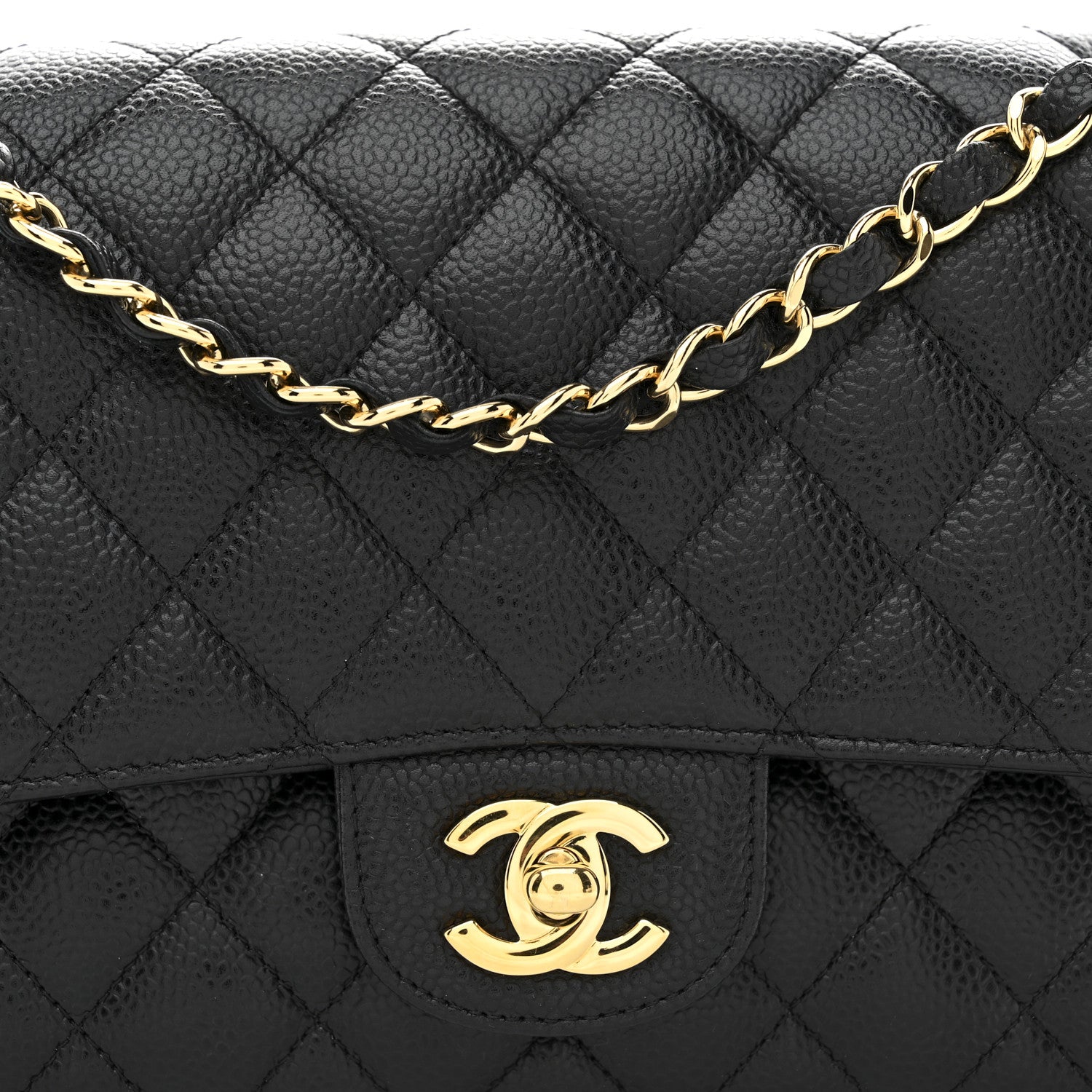 Chanel Caviar Quilted Medium Double Flap Black 8 of 11