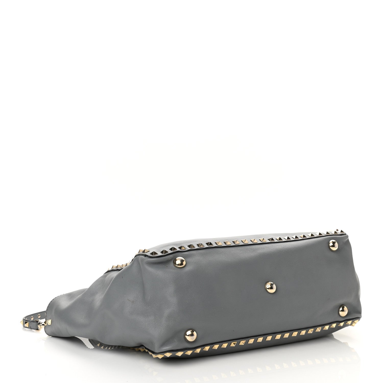 Valentino Garavani Vitello Medium Rockstud Tote Grey 4 of 16