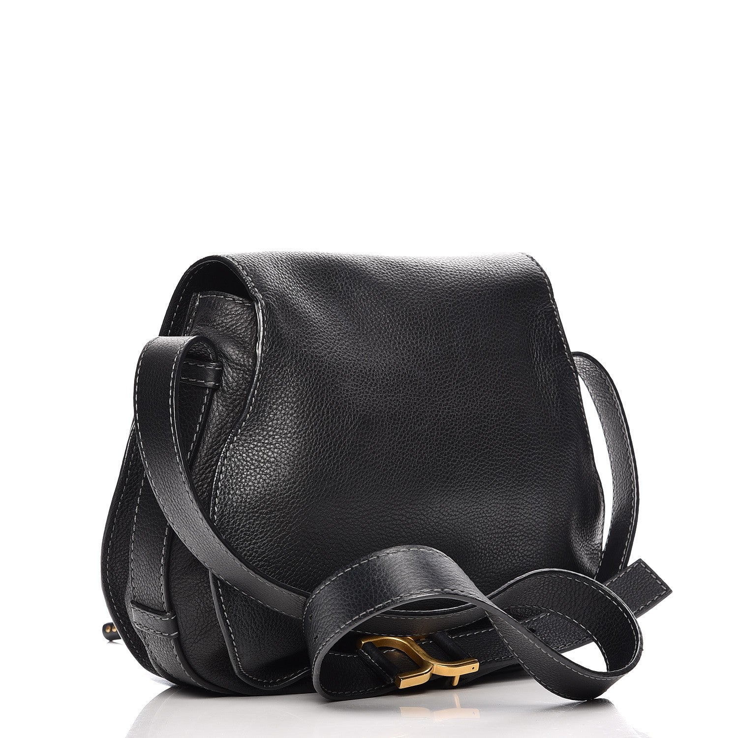 Chloe Calfskin Medium Marcie Round Crossbody Bag Black 3 of 14