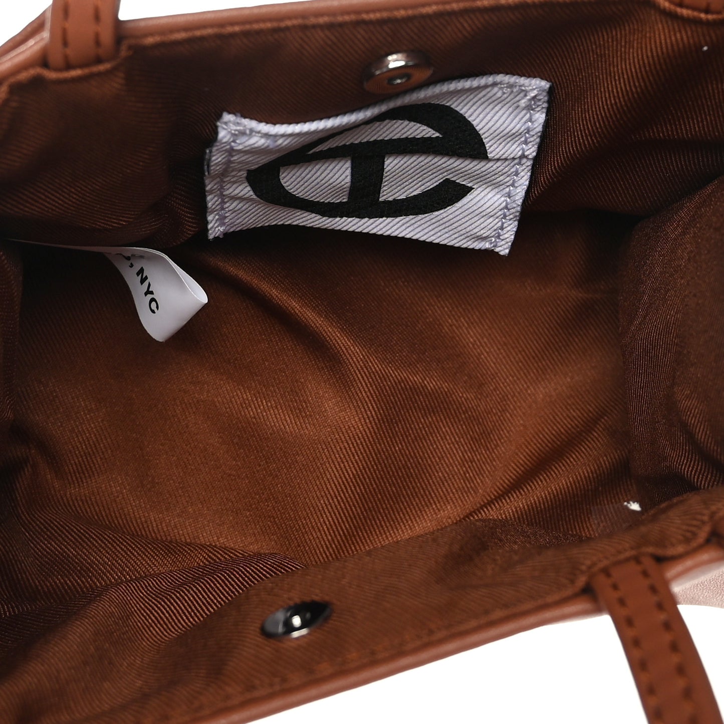 Vegan Leather Small Shopping Bag Tan